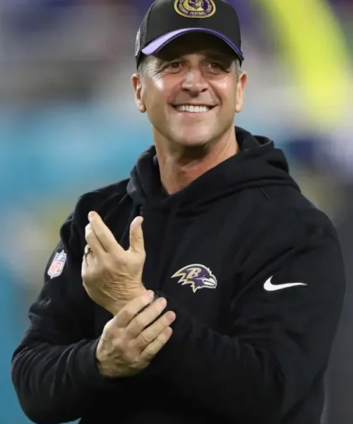 John Harbaugh 2025 Ravens Black Sideline Hoodie