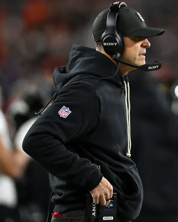 John Harbaugh 2025 Ravens Black Sideline Hoodie site