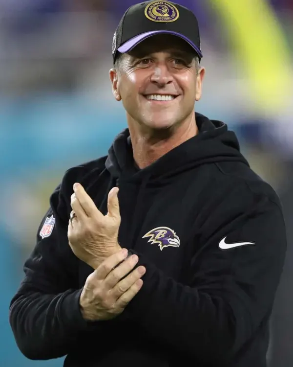 John Harbaugh 2025 Ravens Black Sideline Hoodie