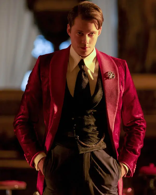 John Wick Chapter 4 Bill Skarsgård Red Blazer