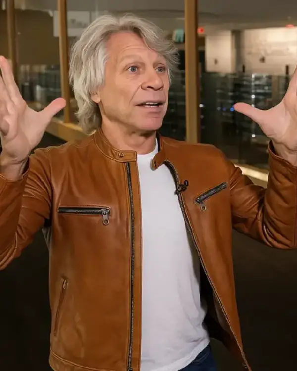 Jon Bon Jovi Today Brown Leather Jacket