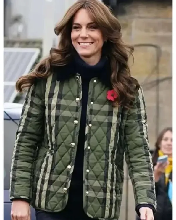 Kate Middleton Green Quilted Jacket