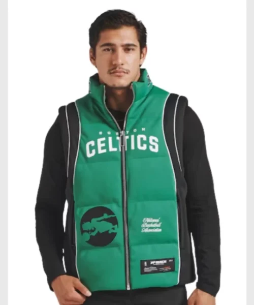 Kelly Boston Celtics Team Puffer Vest