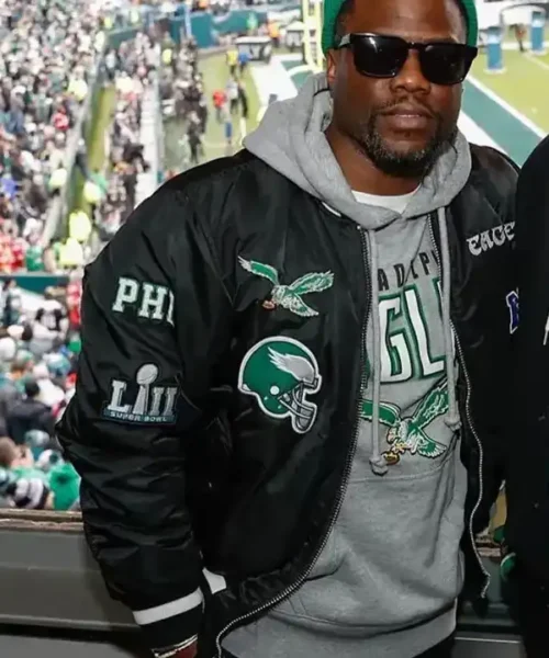 Kevin Hart Philadelphia Eagles Black Jacket