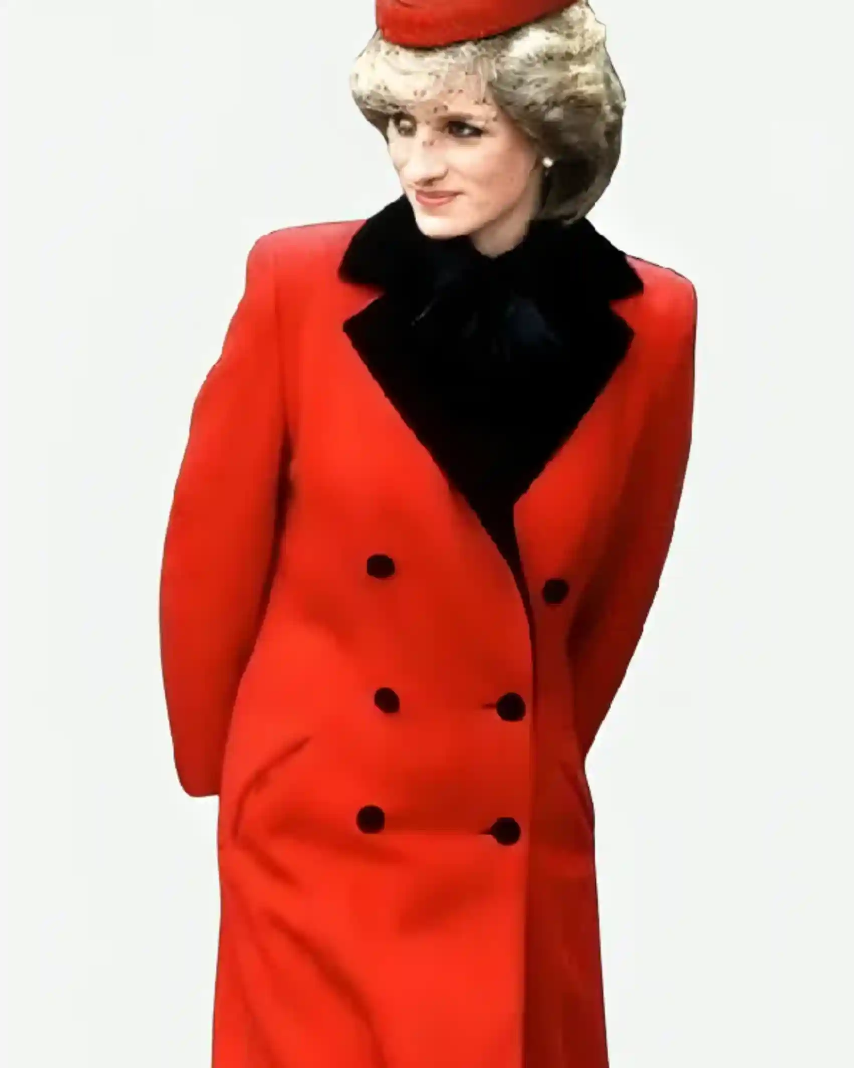 Kristen Stewart Spencer 2021 Diana Princess Double Breasted Red Long