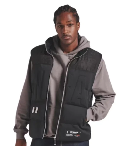 League NBA Black Puffer Jacket