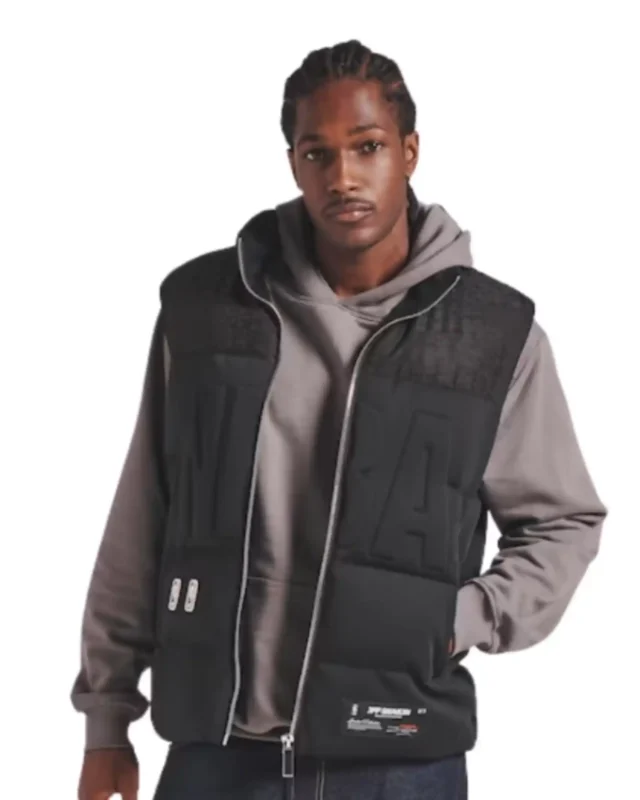 League NBA Black Puffer Jacket