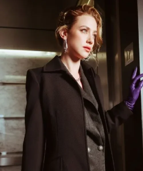 Lili Reinhart Long Black Coat