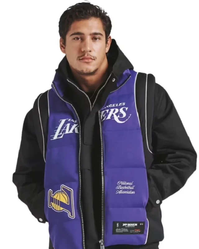 Los Angeles Lakers Purple Team Puffer Vest
