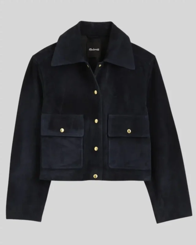 Madewell Blue Suede Jacket