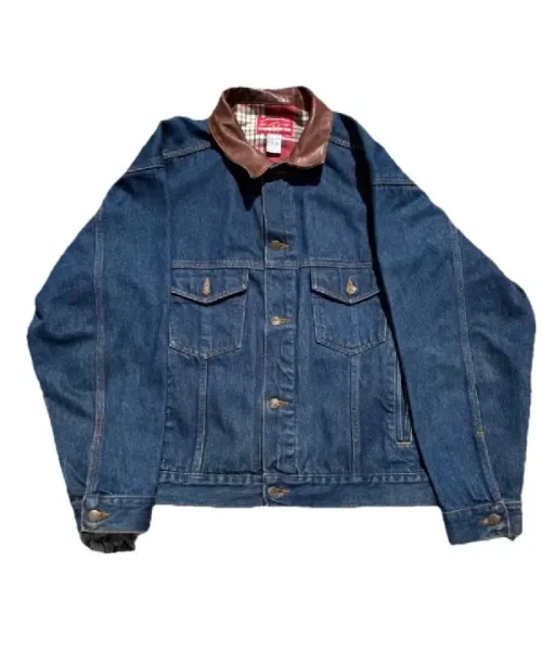 Marlboro Denim Jacket Leather Collar