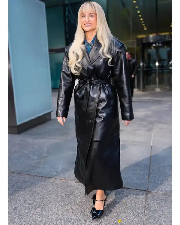 Meghan Trainor NYC Leather Trench Coat