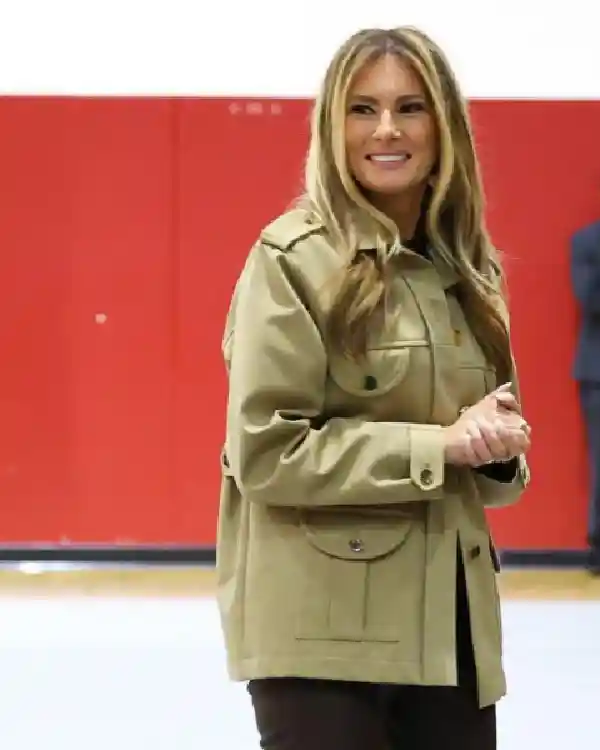 Melania Trump Camp Lejeune 2025 Jacket