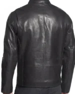Men Classic Obey Black Leather Jacket For Sale
