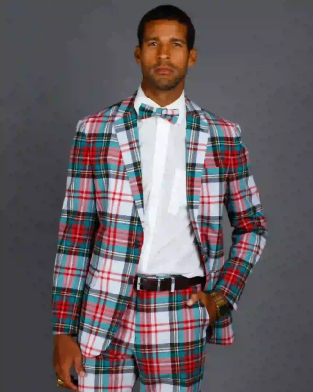 Mens Plaid Christmas Blazer