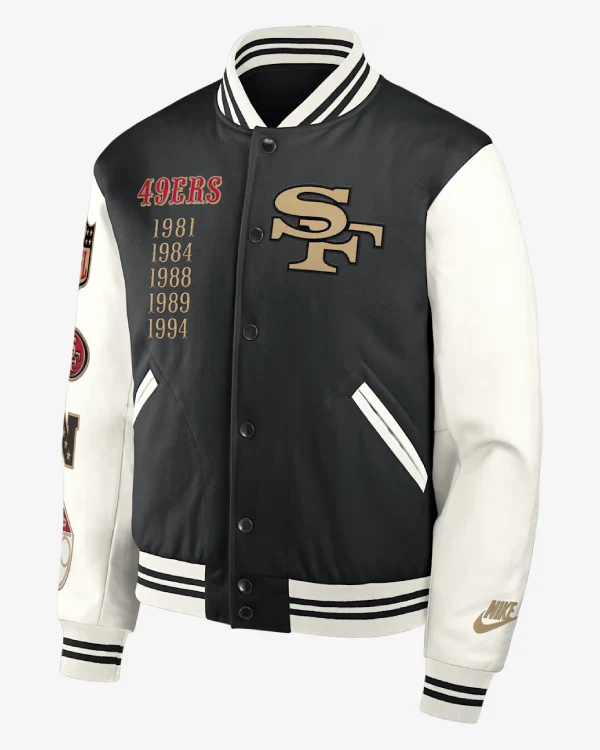 Men's San Francisco 49ers Nike NFL Full-Snap Varsity Jacket