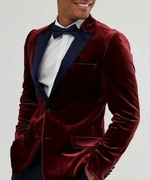 Men's Velvet Christmas Blazer