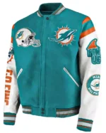 Miami Dolphins Bomber Baseball Jacket