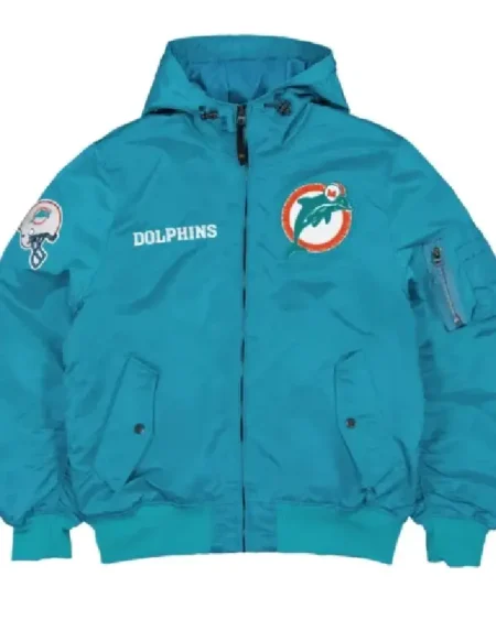 Miami Dolphins Historic L-2B Hooded Bomber Jacket