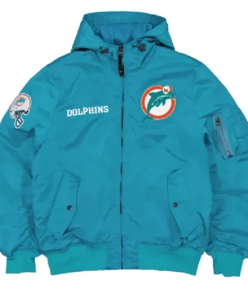 Miami Dolphins Historic L-2B Hooded Bomber Jacket