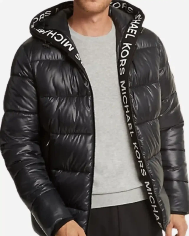 Michael Kors Logo Tape Puffer Jacket