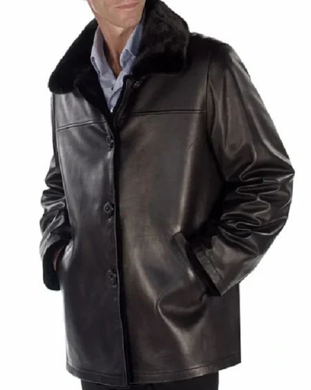 Mink Fur Leather Jacket_