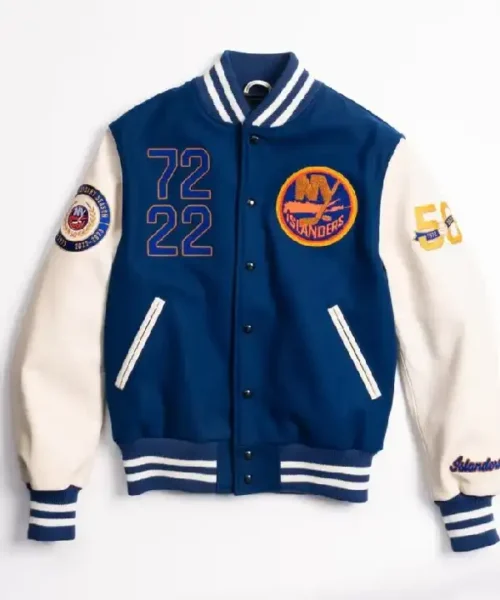 NY Islanders 50th Anniversary Blue Varsity Jacket