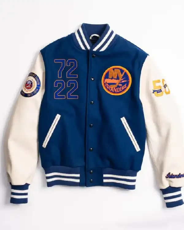 NY Islanders 50th Anniversary Blue Varsity Jacket