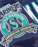 Navy Seattle Mariners Crest Satin