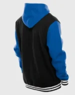 New England Patriots New Era Black and Blue Varsity Hooded Jacket