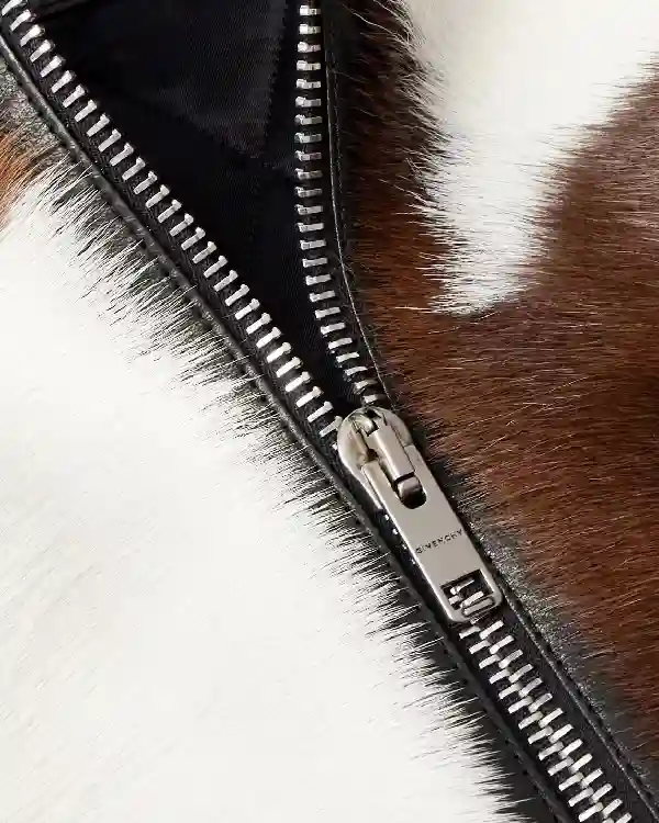 Order Cowhide Hair On Leather Bomber Jacket Unique Design Sale Ykk Zipper