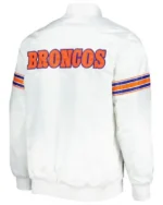 Order Denver Broncos The Power Forward White Satin Jacket Sale
