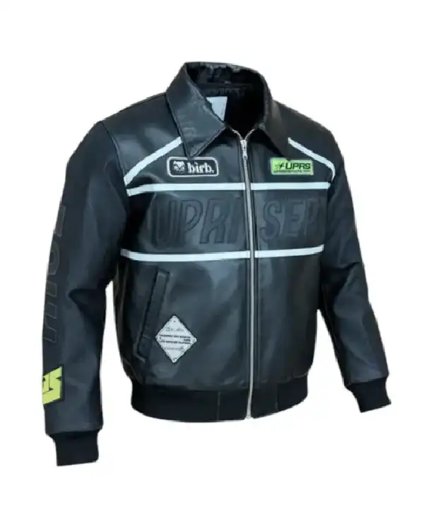 Order Recreated - Uprisers LAB x Birb Upcycled Black Leather Jacket Sale