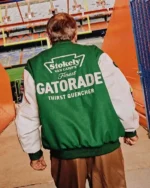 Order Recreation – A’ja Wilson Gatorade Green & White Varsity Jacket Sale Back