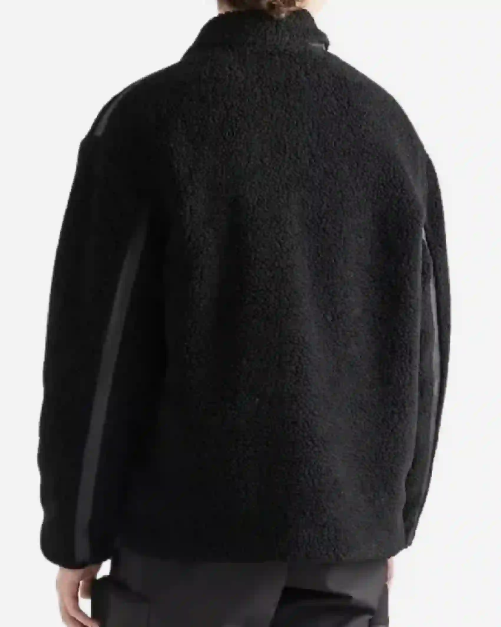 Order Unisex PRADA Blouson Black Fleece Jacket Sale