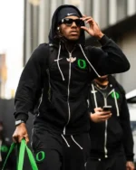 Oregon Ducks Nike Black Sideline Zip-Up Hoodie