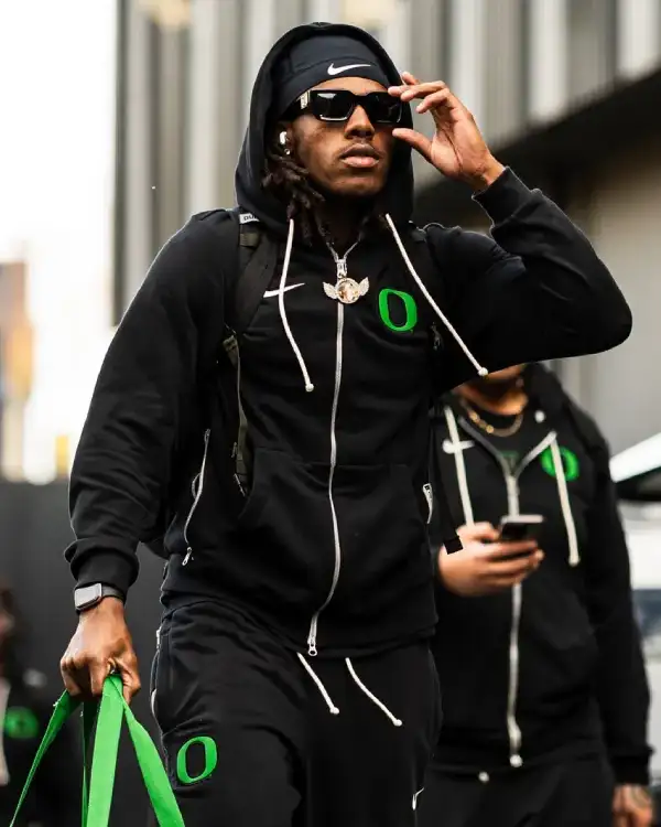 Oregon Ducks Nike Black Sideline Zip-Up Hoodie