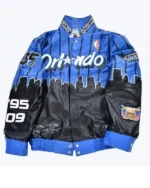Orlando Magic Blue And Black Leather Jacket