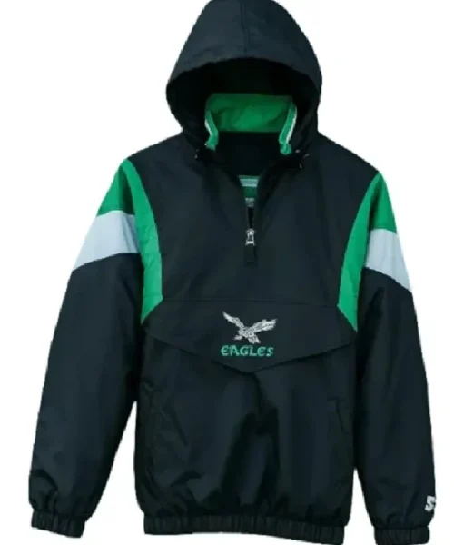 Philadelphia Eagles Black Starter Hooded Jacket