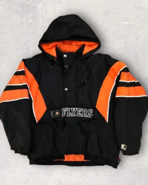 Philadelphia Flyers 90s Black Pullover Jacket