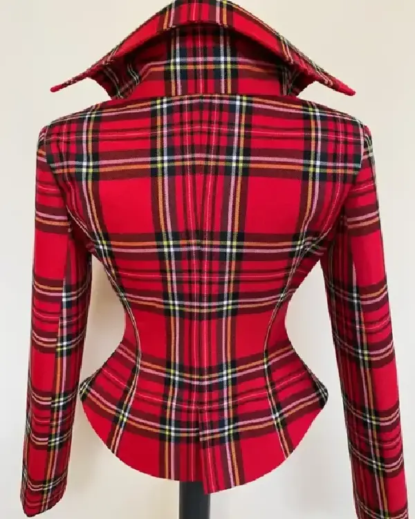 Plaid Christmas Blazback saleer