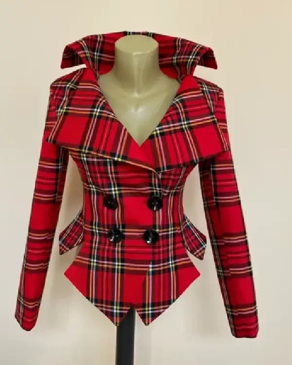 Plaid Christmas Blazer sale