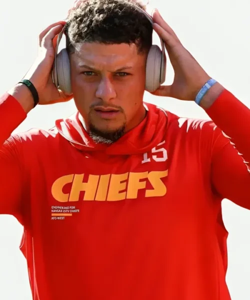 Preseason 2025 Mahomes Sleeveless Red Hoodie