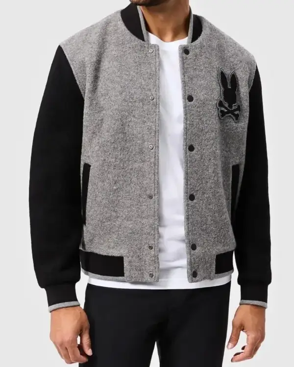 Psycho Bunny Robbin Varsity Bomber Jacket sale