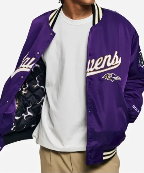 Ravens Golf Wang Satin Bomber Jacket