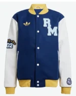 Real Madrid Blue and White Varsity Jacket
