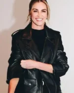 Rebecca Minkoff X Erin Andrews Super Bowl LIX Black Leather Biker Jacket