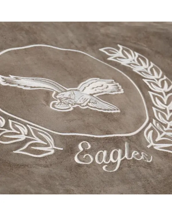 Recreation – Women’s Philadelphia Eagles Tan_Cream Varsity Full-Snap Jacket