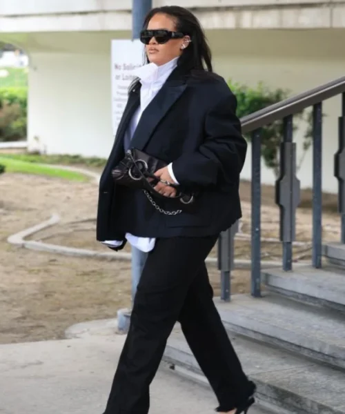 Rihanna Oversized Black Blazer