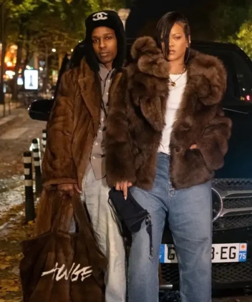 Rihanna and A$AP Rocky Fur Coat